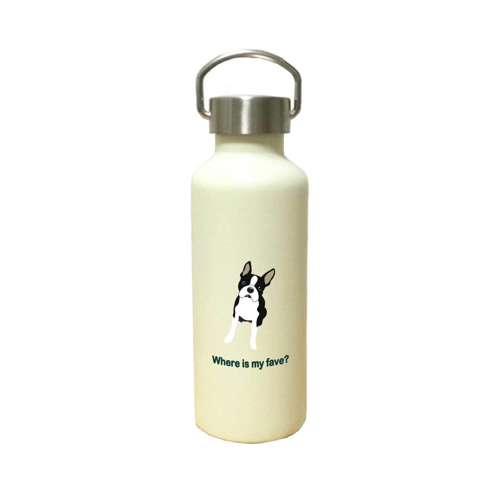 ボストンテリア かわいい 取っ手付きマグボトル おしゃれ 290ml 保温 保冷 ステンレス マグボトル 取っ手付き 真空 断熱 二重構造 ボトル タンブラー 水筒 マイボトル オリジナル ボステリ ブルドッグ 犬 ペット 動物 アニマル