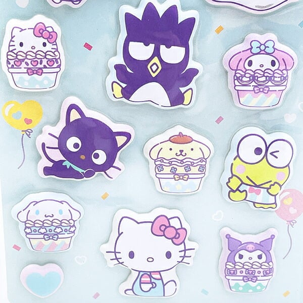 サンリオキャラクターズ マシュマロシール カップケーキ 文具 Sanrio