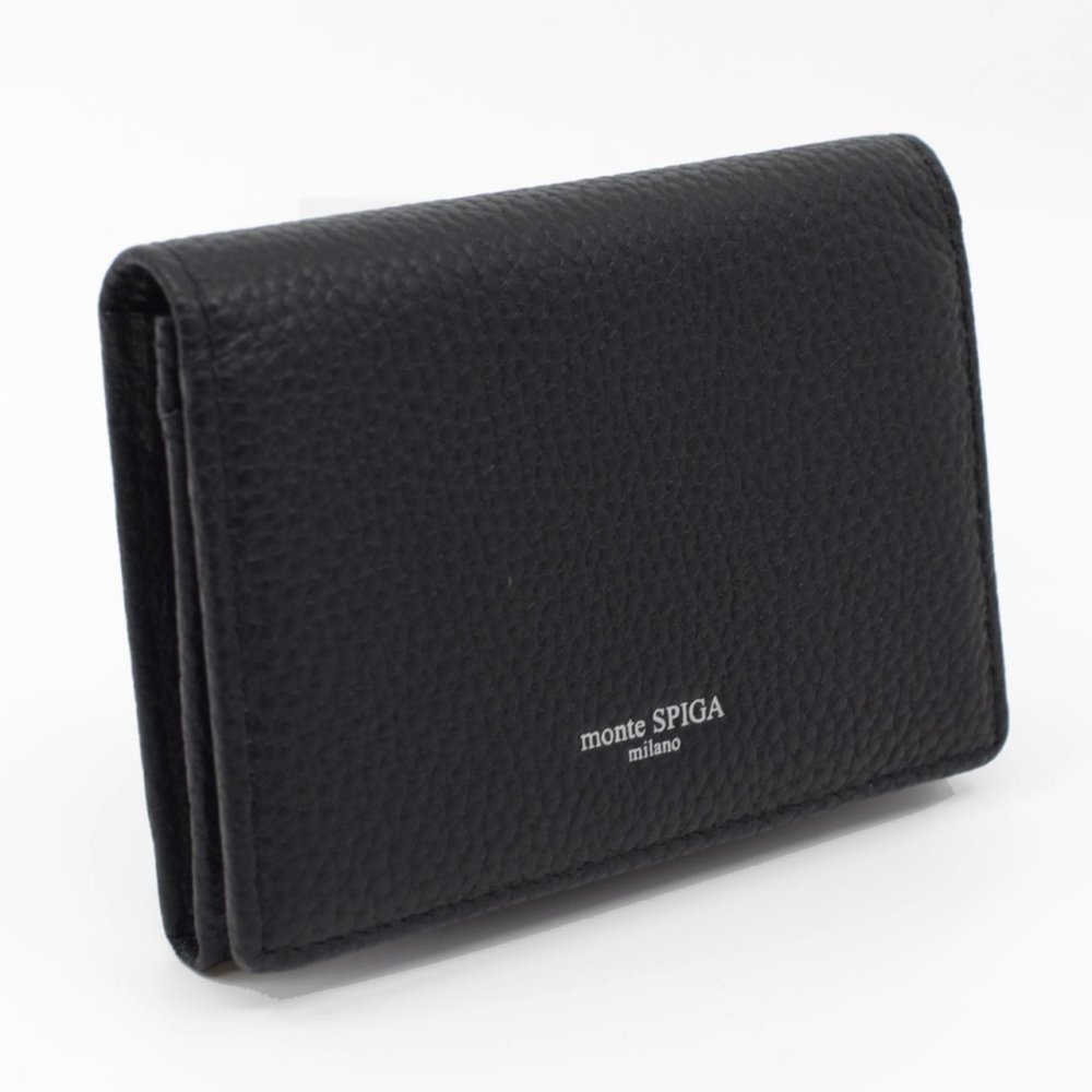 モンテスピガ　monte SPIGA　カードケース　MOSMSP110BK　ブラック　黒　シュリンクレザー　牛革　名刺入れ