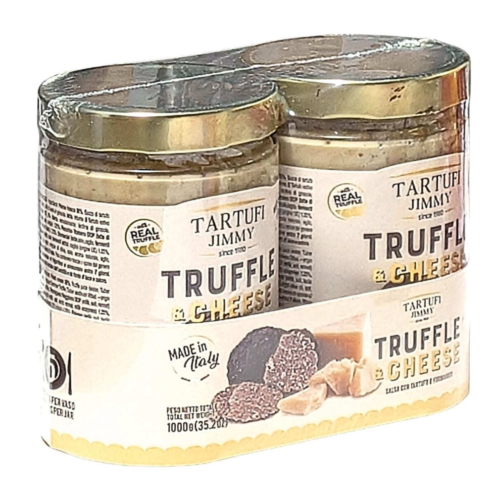 TARTUFI JIMMY トリュフ&チーズ パスタソース 500g×2 10人分 イタリア産  トリュフジミー #71806 [賞味期限 2028.06.03迄]