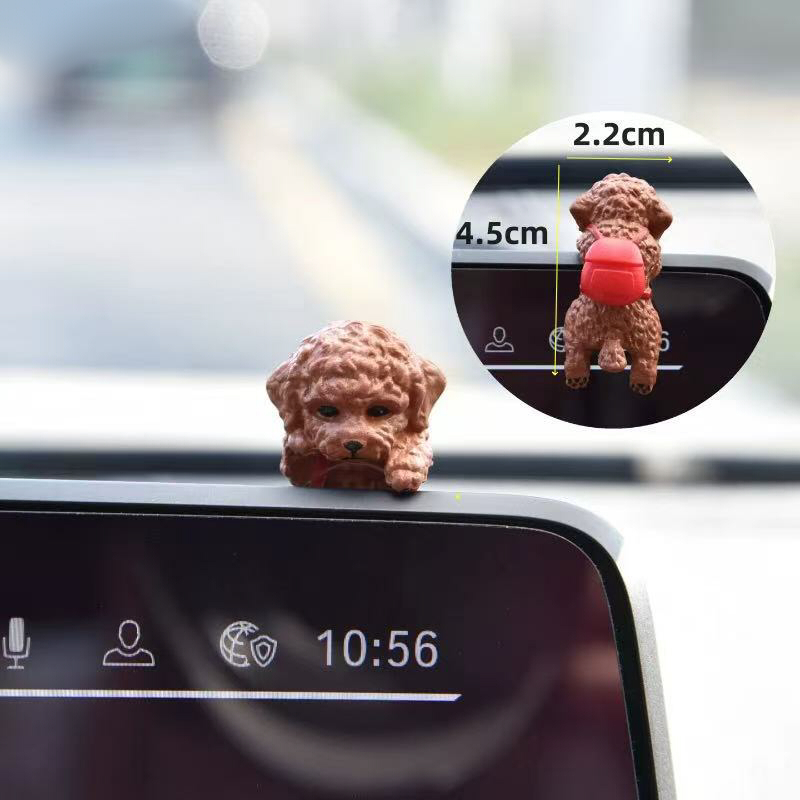 犬 置物 5個セット かわいい ミニチュア ドッグ オブジェ カートゥーン デスク 飾り 車内アクセサリー パソコン モニター 卓上 インテリア 雑貨 オフィス プレゼント
