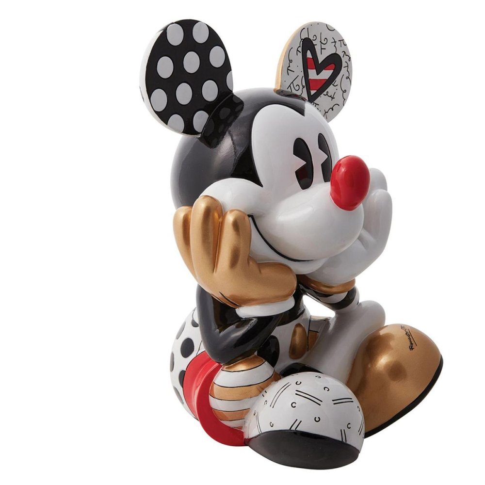 ミッキー お座りポーズ Romero Britto 36cm | ロメロ・ブリット デザイン アート 正規輸入品
