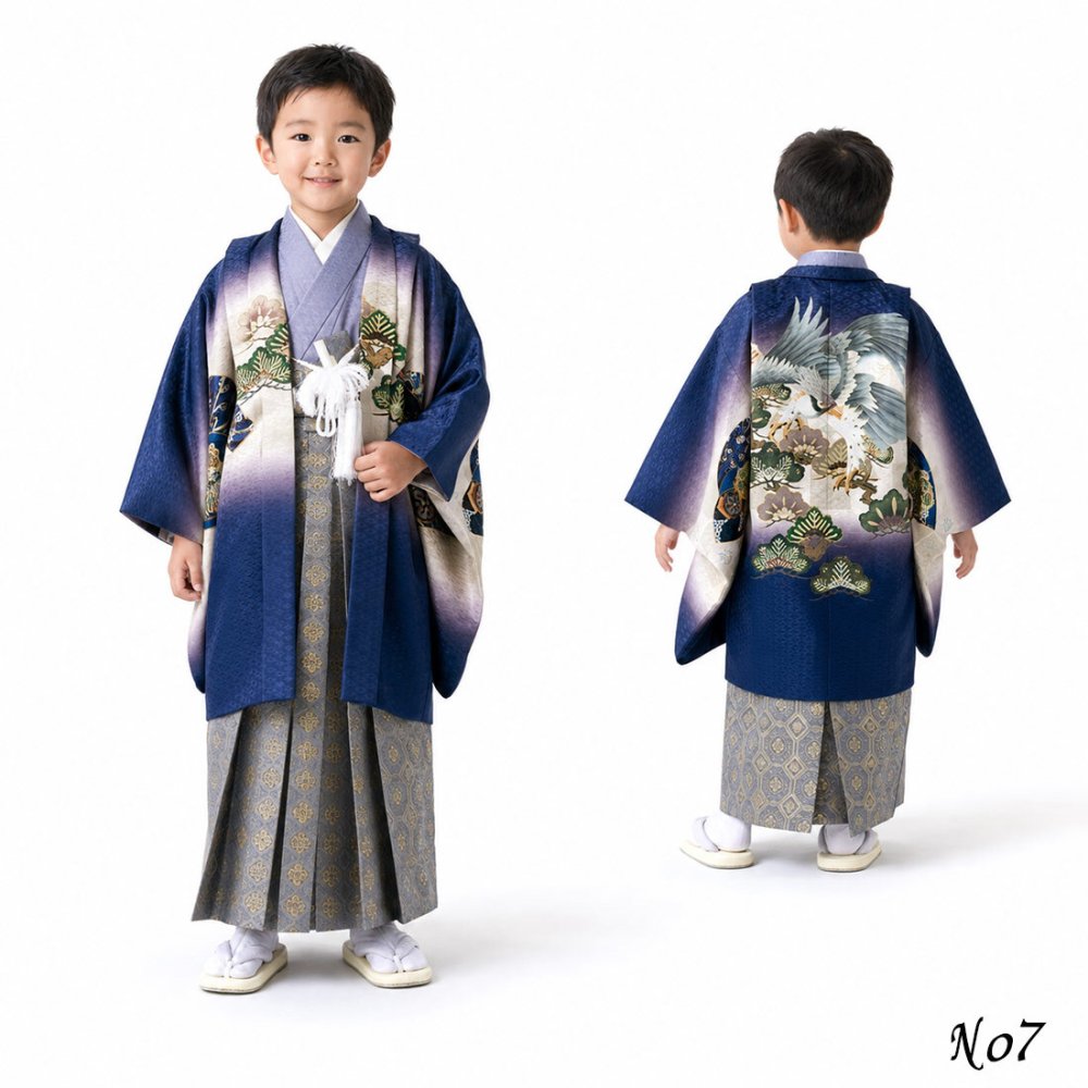 七五三 着物 男の子 5歳 袴 PO-112 購入 販売 鷹兜松 鷹 兜 男児 753 羽織袴 羽織 袴セット 男の子袴 セット 和装 レトロ 龍 子供 五歳 5才 お正月 ボーイズ