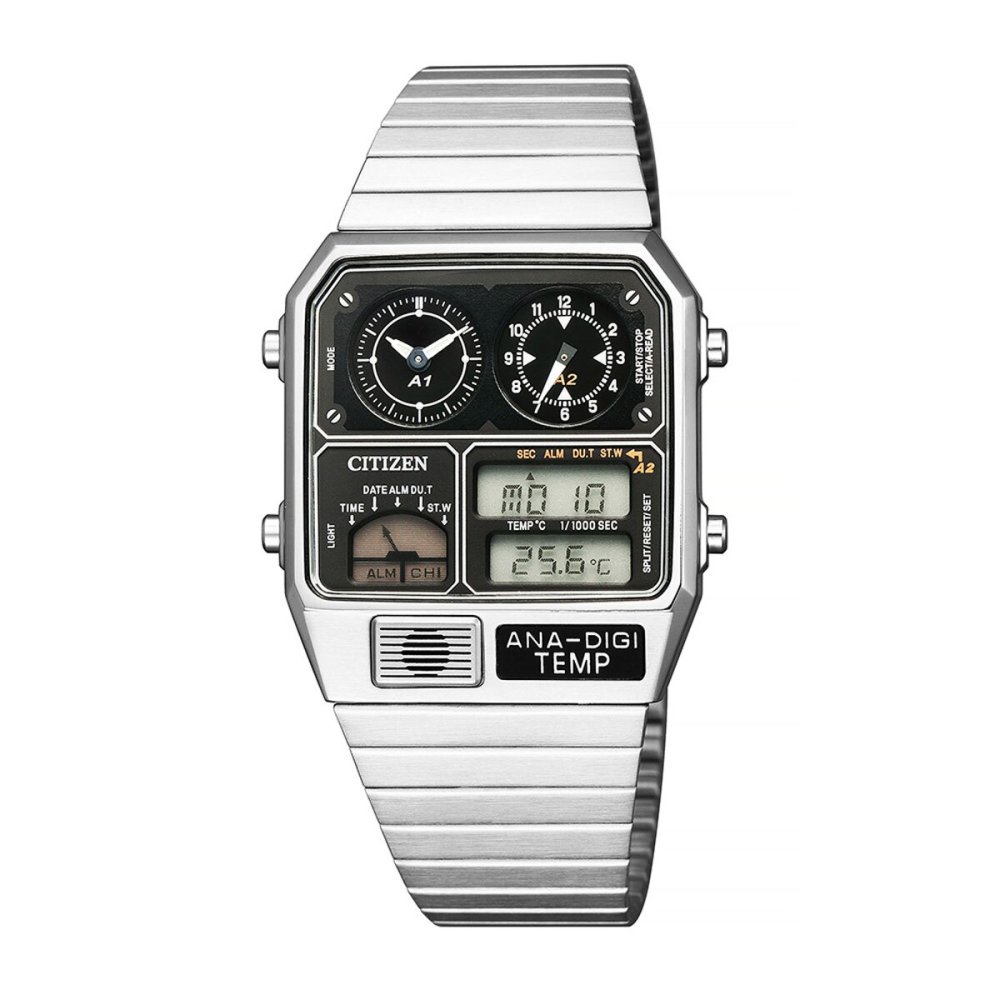 シチズン アナデジテンプ CITIZEN ANA-DIGI TEMP 復刻モデル 腕時計 メンズ レディース シルバー JG2101-78E