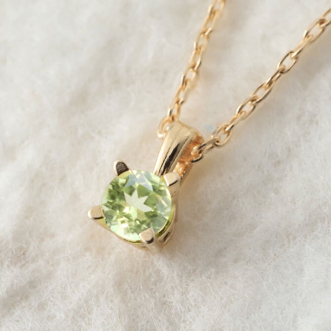 ペリドット ネックレス K18 ゴールド ネックレス 8月誕生石 一粒 18金 18K イエローゴールド ホワイトゴールド チェーン 長さ選べる 40cm 45cm 50cm ギフトラッピング可能 シンプル 華奢 上品 Rapture 彼女 妻 女性 レディース プレゼント ハロウィン 【品番：CG-RSP-29051-8】