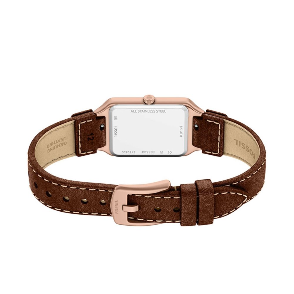 フォッシル FOSSIL 腕時計 レディース RAQUEL デイト アナログ ブラウン レザーウォッチ ES5503【2026 新作】