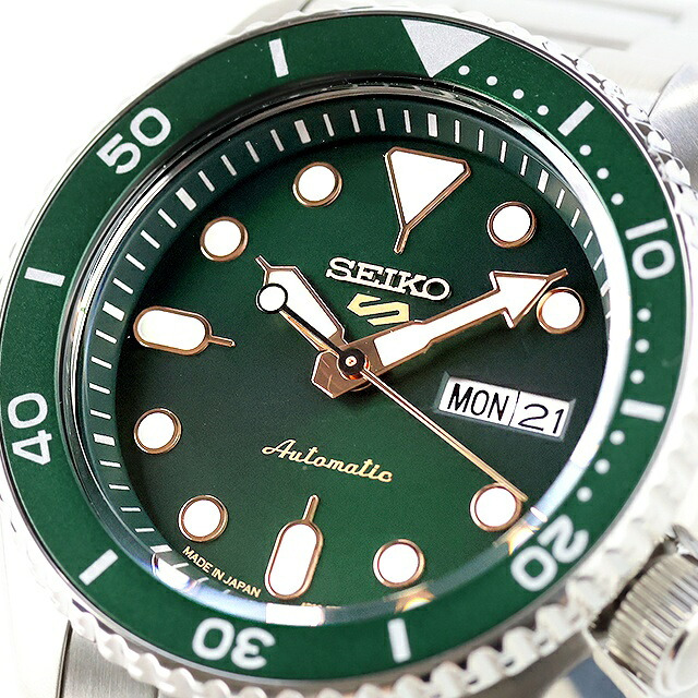 アウトレット セイコー5 スポーツ 日本製 自動巻き 機械式 限定モデル メンズ 腕時計 ブランド SKX Series SBSA013 SEIKO スポーツ グリーン
