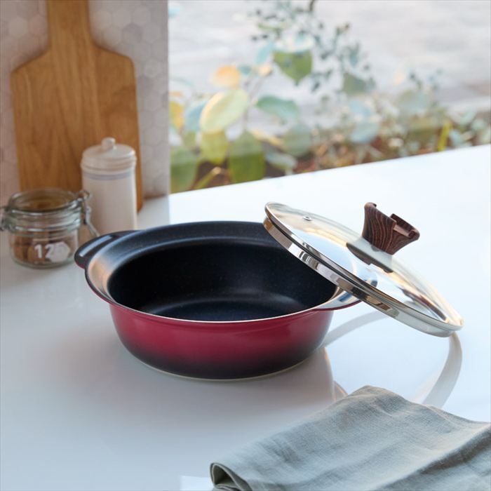 彩食庵 IH対応フチ付卓上鍋21cm MB-2058  内祝 内祝い お祝 御祝 記念品 出産内祝い プレゼント 快気祝い 粗供養 引出物