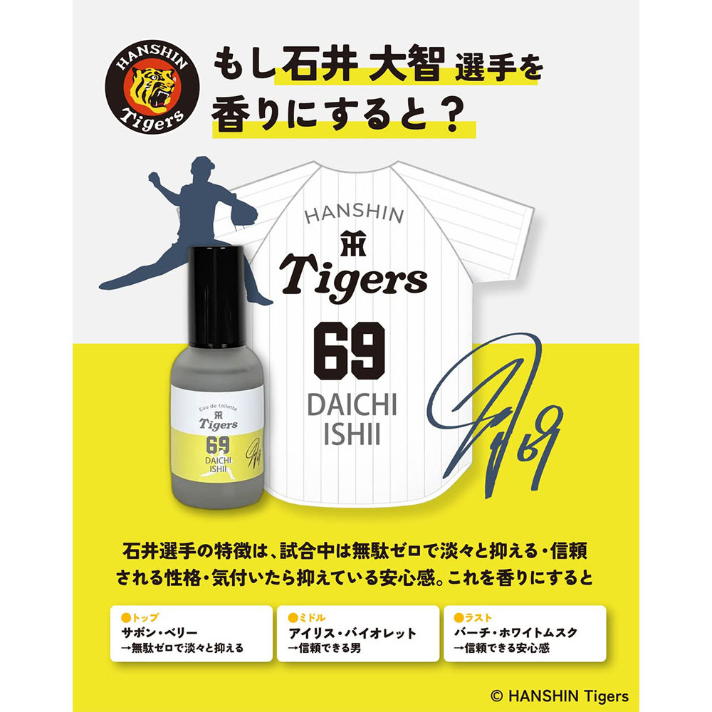 阪神タイガース オードトワレ ＃69 石井大智 選手