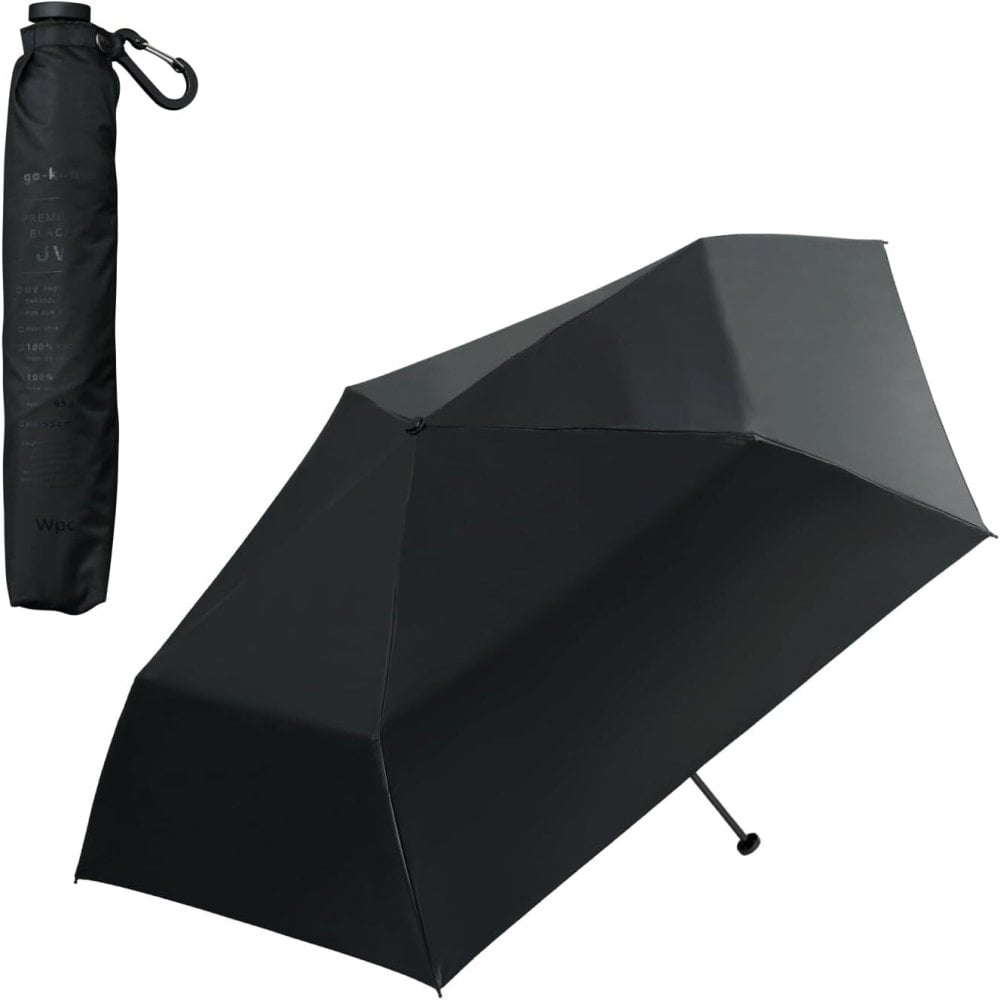 go-koh 遮光 超軽量 55cm ブラック 折りたたみ傘 Wpc. 定形外 送料無料 GO007-900-102 遮光率100% UVカット率100% UPF50＋ 遮熱 晴雨兼用 完全遮光 日傘 雨傘 傘 軽量