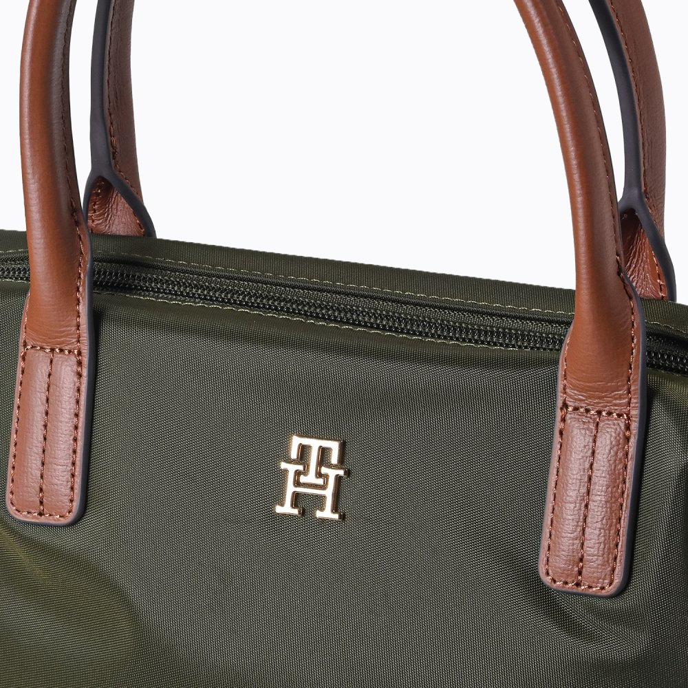 高品質ヨーロッパ輸入モデル トミーヒルフィガー TOMMY HILFIGER トートバッグ ミニトート ミニショルダー レディース POPETTE MINI ダークオリーブ AW0AW17709 MRZ DARK OLIVE 送別会 誕生日 結婚祝い 結婚式 彼氏 息子 夫 男性 名刺入れ 高級 父の日 母の日 即日発送