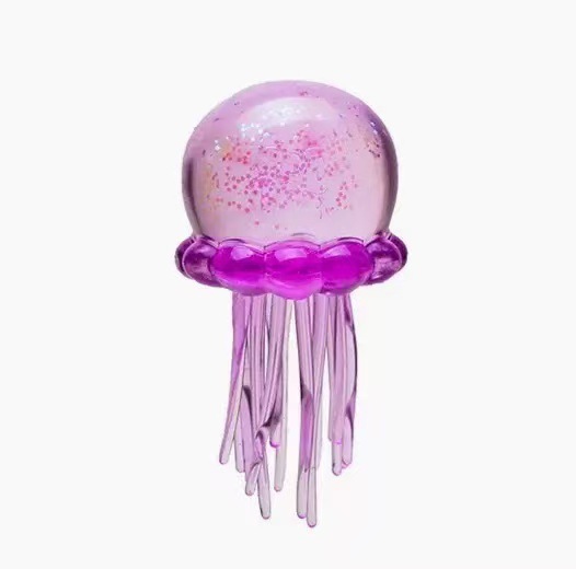 クラゲ スクイーズ 4色 ぷにぷに 透明 やわらか ソフト かわいい おもしろ 雑貨 握って楽しむ フィジェット 玩具 暇つぶし 気分転換 デスク 小物 子供 大人 プレゼント