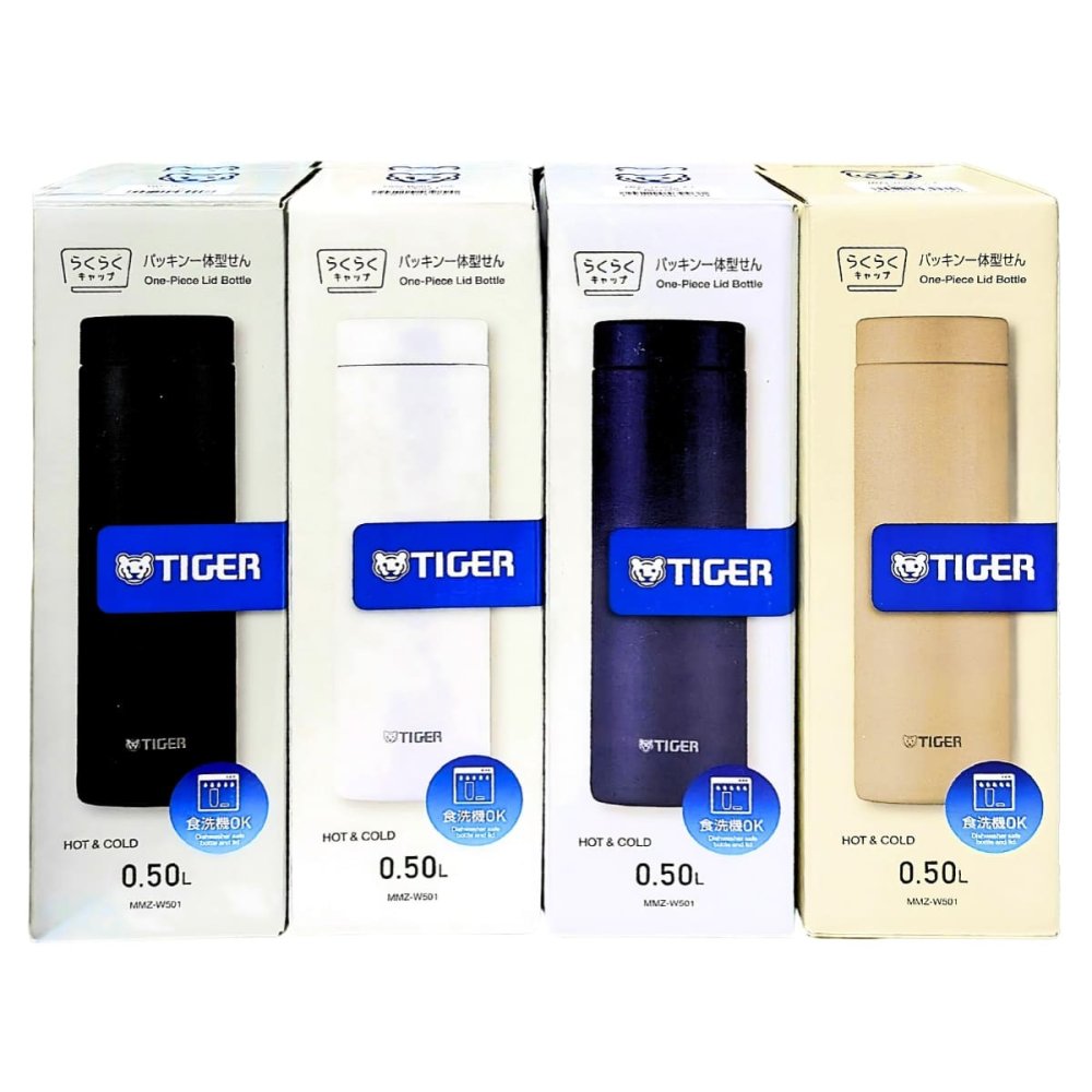 タイガー　500ml　真空断熱ボトル　MMZ-W501　夢重力ボトル　ステンレス製　携帯用魔法瓶　軽量　食洗機対応　新生活　通勤用　水筒　実用的　スポーツ オフホワイト (WZ)