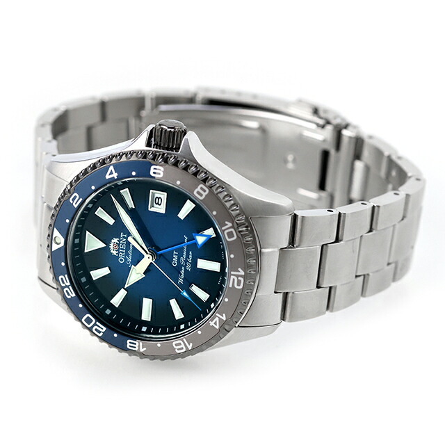 オリエント スポーツ マコ GMT 自動巻き 腕時計 ブランド メンズ 数量限定 ORIENT SPORTS RN-BC0005L アナログ ブルー