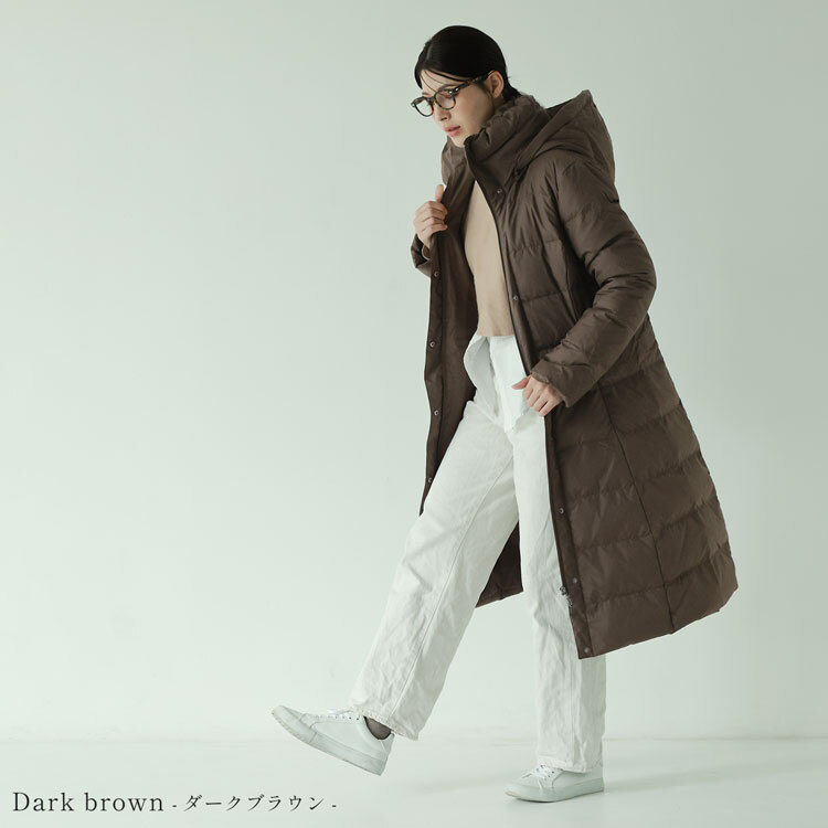 ダウンコート レディース ロング ダウン90% フード付き Filomo 100cm ダウン コート 超ロング丈 ロングコート ロング丈コート ブラック 冬 アウター ギフト プレゼント 5F (2499r)