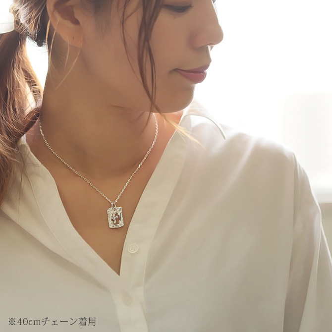 ハワイアンジュエリー ネックレス シルバー ネックレス 刻印 無料 誕生石入れ可 クロスプレート ドックタグ Wプレート シンプル シルバー925 ギフトラッピング可能 チェーン 長さ選べる プレゼント ハロウィン 【品番：CG-SP2550】
