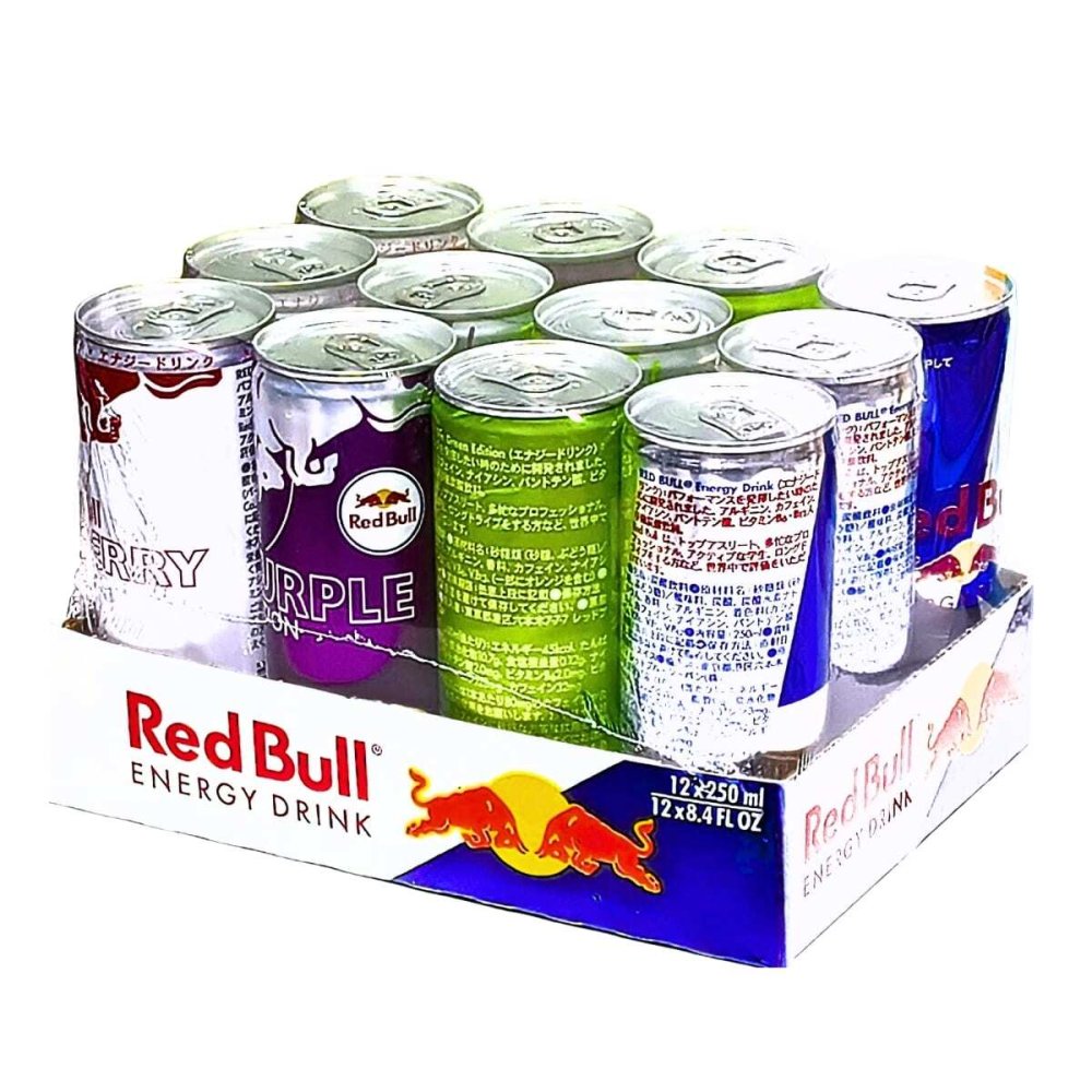 RED BULL (レッドブル) バラエティパック 2026 春限定 特別な 4アソート250ml×12缶 4種飲み比べ #85277 エナジードリンク チェリー・パープル・シュガーフリー入り 学生 社会人 アクティブな方