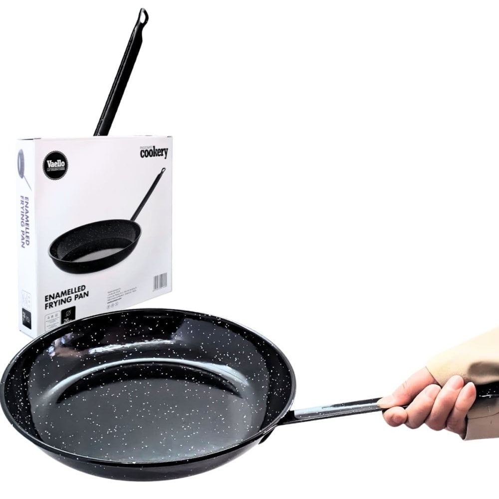 Vaello フライパン 直径26cm エナメル加工 スチール製 直火専用(直火、オーブン)食器洗い機対応 スペイン製 Vaello ･La ･Valenciana #61222