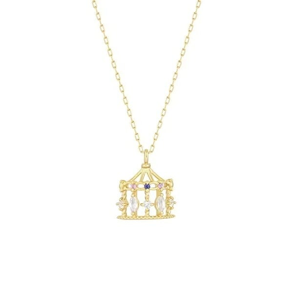 【無料ラッピング】  ヨンドシー 4℃ EAU DOUCE４℃ Summer Collection K10イエローゴールド ネックレス アイオライト アメシスト ホワイト トパーズ ブランド 正規品 新品 ギフト プレゼント 人気 おすすめ 誕生日 記念日 クリスマス 送料無料