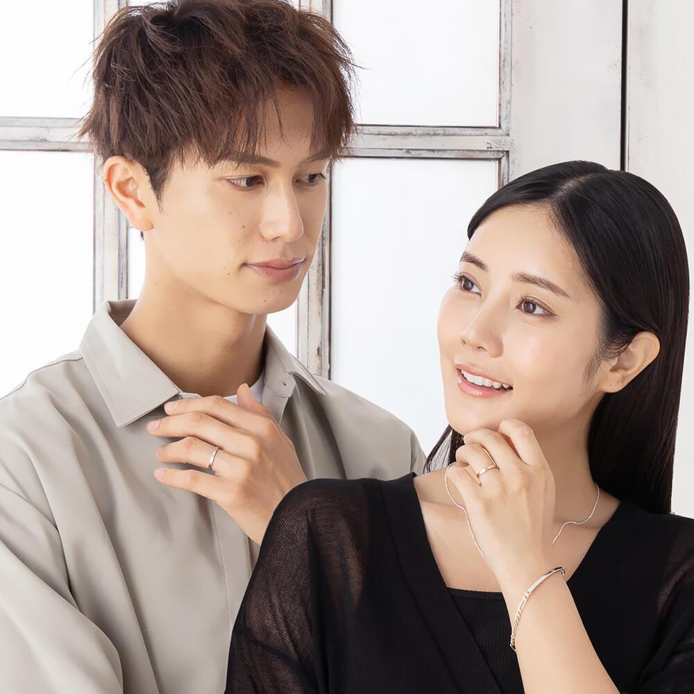 セミオーダー Lovers&Ring ペアリング 最高級 ダイヤモンド 付き 刻印対応 10金 or 18金 or プラチナ K10 K18 指輪 ペア リング お揃い レディース メンズ LSR0602DPK-DWG ギフト 誕生日  彼女 女性 彼氏 男性 妻 夫 プレゼント 指輪 誕生日プレゼント 記念日  結婚指輪 マリッジリング 人気  バースデー  ご褒美ジュエリー 彼女