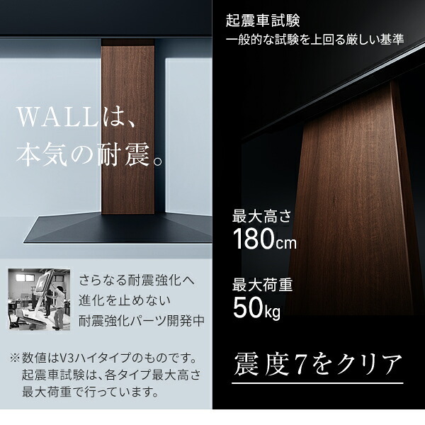 WALLインテリアテレビスタンドV2 ロータイプ 32~60v対応 壁寄せテレビ台 テレビボード TVスタンド 背面収納 コード収納 ホワイト 白 ブラック 黒 ウォールナット ブラウン 震度7耐震試験済み グッドデザイン賞受賞 テレビ台 新生活