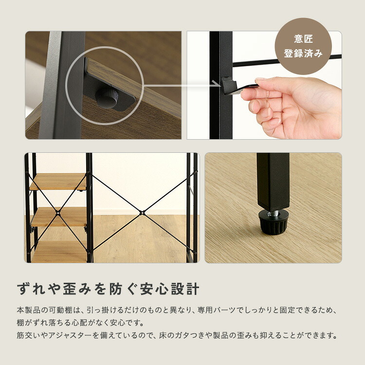 食器棚 ゴミ箱収納付き ヴィンテージ調 調節可能スライド棚付き ごみ箱上カウンター：