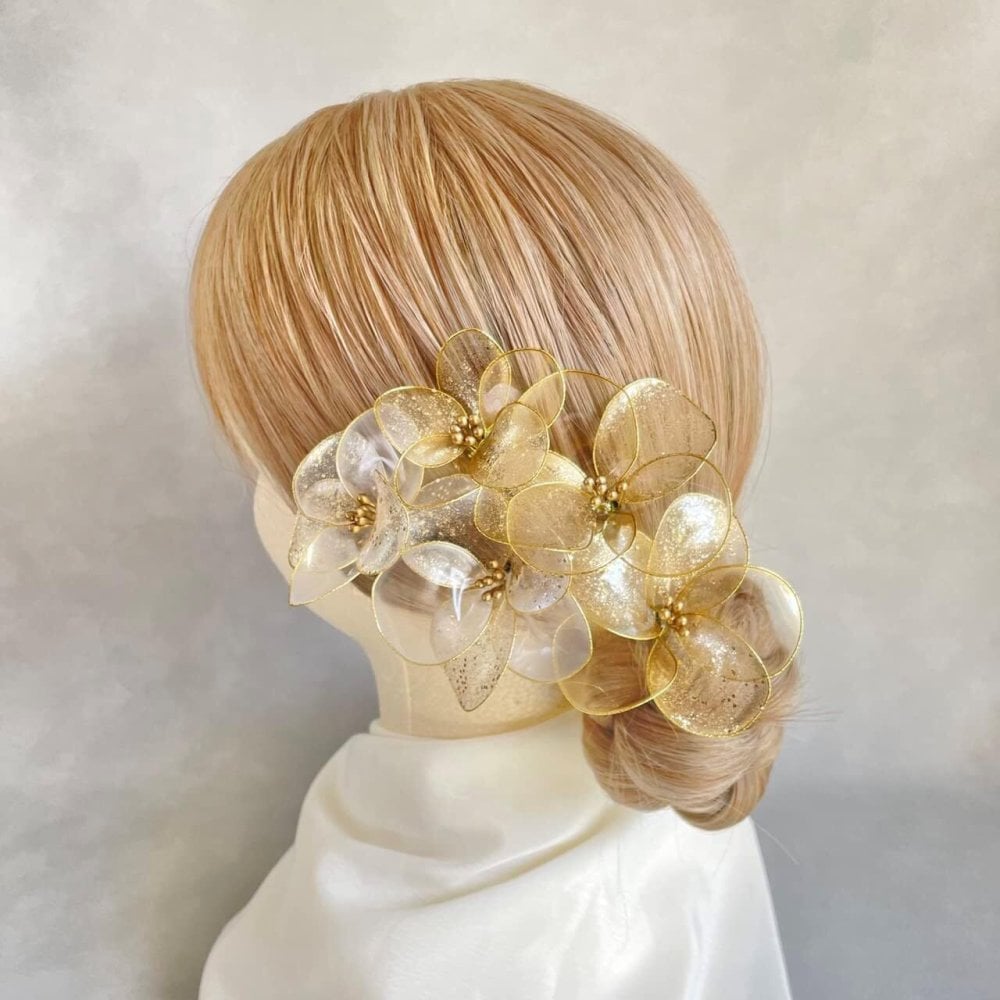 髪飾り アメリカンフラワー ディップアート 選べる6種 ヘアアクセサリー ヘッドドレス セット 大ぶり 成人式 卒業式 袴 振袖 和装 結婚式 前撮り ウェディング 白無垢 色打掛 ドレス 浴衣 七五三 ハンドメイド カサブランカ シルバー ゴールド ガラスホワイト 贈り物 ギフト プレゼント 娘 孫 友達 お祝い Lulu＊s ルルズ