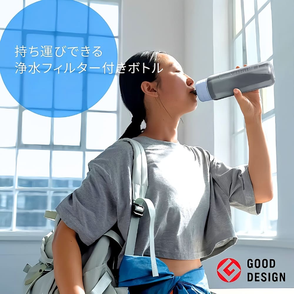 BRITA ブリタ ボトル型浄水器 アクティブ  0.6リットル  マイクロディスク( 浄水フィルター)3個入り 総ろ過水量:150 L  携帯型 浄水 ボトル サイズ：高さ23.5cm 直径7.5cm 重量:146 g 本体:中国  フィルター:ドイツ (カラー:3色)
