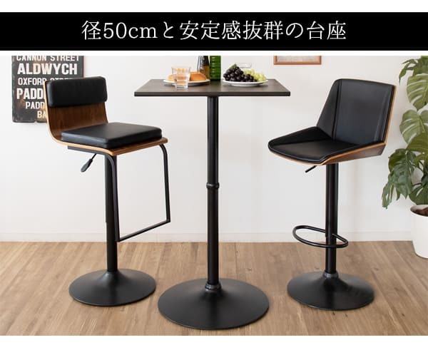 ダイニング家具 カウンターテーブル 宮武製作所 KNT-J1064 幅60cm 高さ101cm CARRE キャレ おしゃれ 角 スリム コンパクト 正方形 スクエア 木目 バーテーブル スクエアハイテーブル ハイテーブル スクエアテーブル 木製テーブル