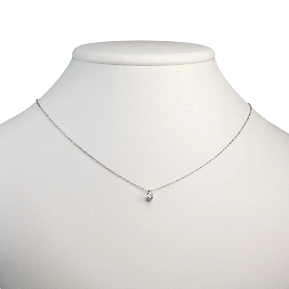 ラボグロウンダイヤモンドネックレス 一粒ダイヤモンド Lab Grown Diamond 0.20ct Stainless316素材【送料無料】【レディース,激安,特価,通販】