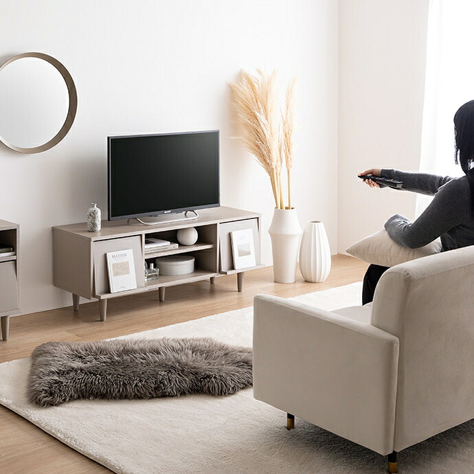 テレビ台 テレビボード TV台 ローボード フラップ扉 収納 コンパクト 大人かわいい 省スペース コード穴 可動棚 ディスプレイ リビング ホテルライク 幅110 一人暮らし ワンルーム 脚付き AV機器