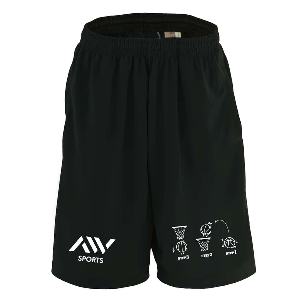 バスケ ハーフパンツ ドライ メンズ ウェア レディース ジュニア 練習着 短パン 速乾 スポーツ 名入れ おしゃれ 半スボン 文字入れ無料 「バスケットボールがこうなってこう」 アートワークスコウベ 【送料無料】