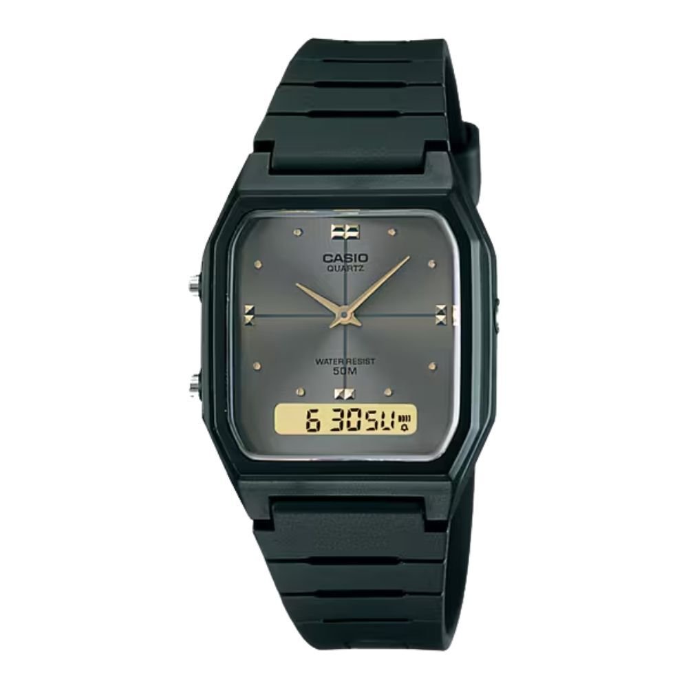 箱なし カシオ 腕時計 メンズ レディース CASIO グレー ブラック アナデジ デジタル 小さめ 軽量 薄型 デュアルタイム 海外モデル 逆輸入 レトロ シンプル 仕事 通勤 誕生日 プレゼント ギフト 成人 卒業 入学