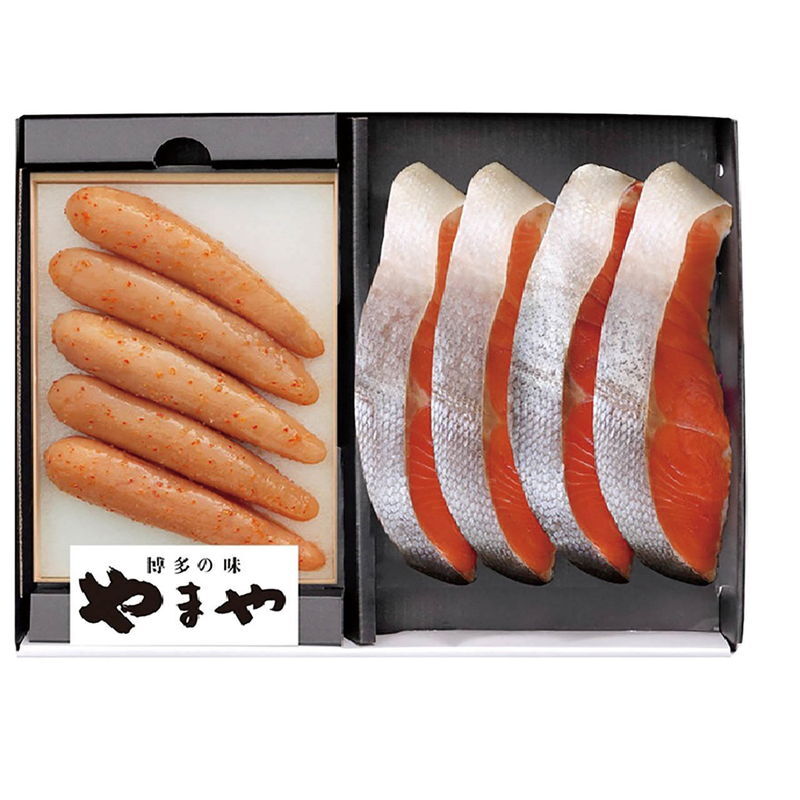 やまや 辛子明太子・紅鮭詰合せ (38309) [お中元][お歳暮] ※送料無料(北海道・沖縄・離島への配送不可)