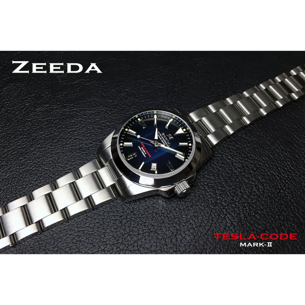 ジーダ ZEEDA テスラコード マーク2 TESLA-CODE MARK-II BUTTERFLY BLUE 腕時計 メンズ 自動巻き ZD-TC2-BLU