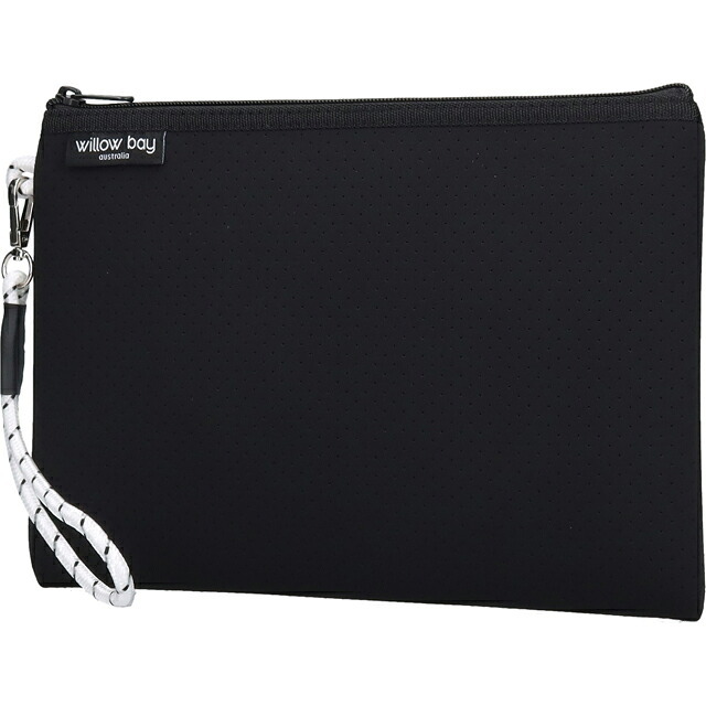 ウィローベイ ポーチ レディース ブランド WILLOWBAY ウィローベイラージブティックポーチ クラッチバッグ BLACK