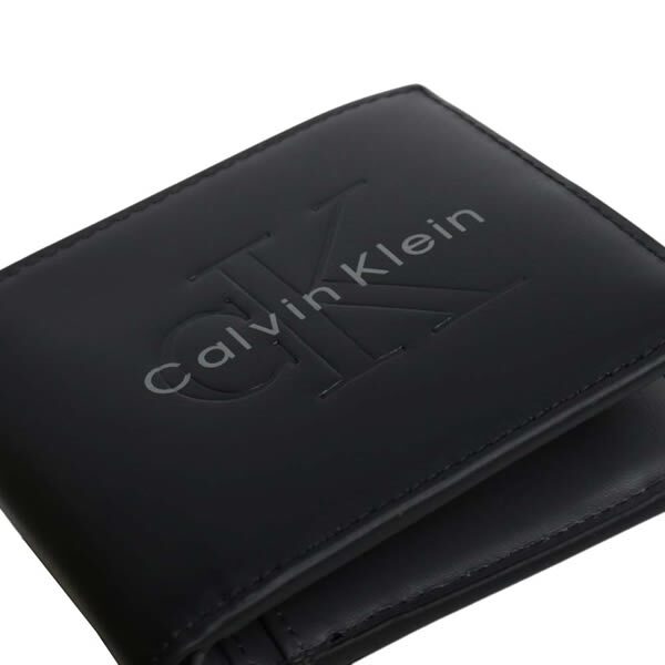 カルバンクライン CALVIN KLEIN 二つ折り財布 折り畳み BOLD BILLFOLD WITH COIN lv04d1156g-ub1 ブラック BLACK