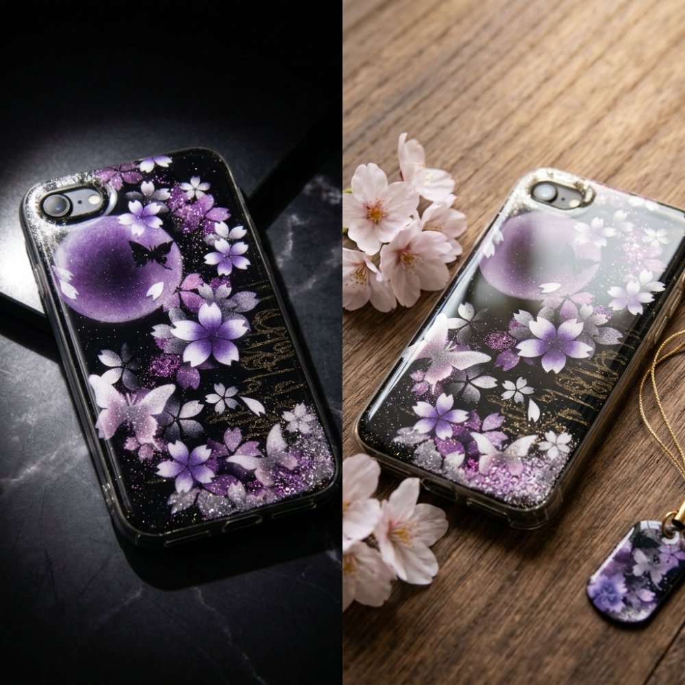 【全機種対応】スマホケース『伊』名入れ 送料無料 和柄 和風 桜 職人 伝統工芸 ハンドメイド ハードケース 手帳型 iPhone 17 Xperia AQUOS Android 各機種対応