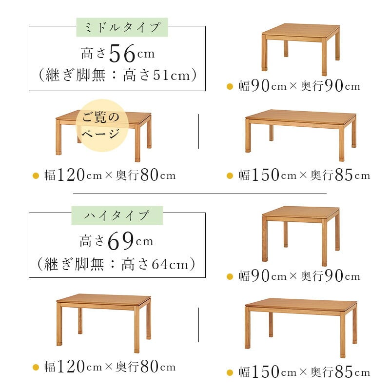 リビングコタツ シェルタ (約)幅120×奥行80×高さ51(継脚時56)cm ナチュラル 組立式 天然木のぬくもりを感じられるリビングこたつテーブル ５ｃｍの継脚付きでソファや座椅子に合わせて高さを変えられます ブラウン