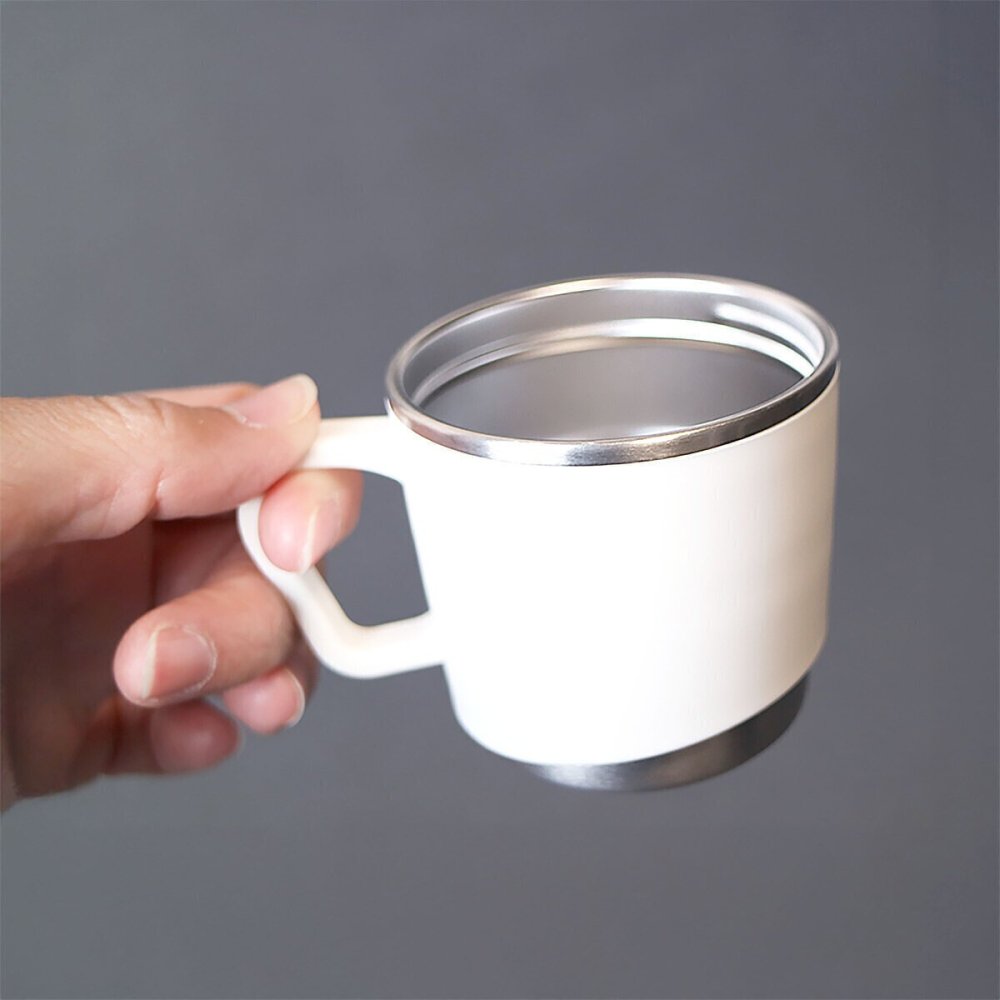 茶こし付き ワンプッシュ&カップ ボトル アイボリー 名入れ ワンタッチ 500ml 水筒 ステンレス ストレーナー 誕生日 母の日 入学祝い 保温保冷
