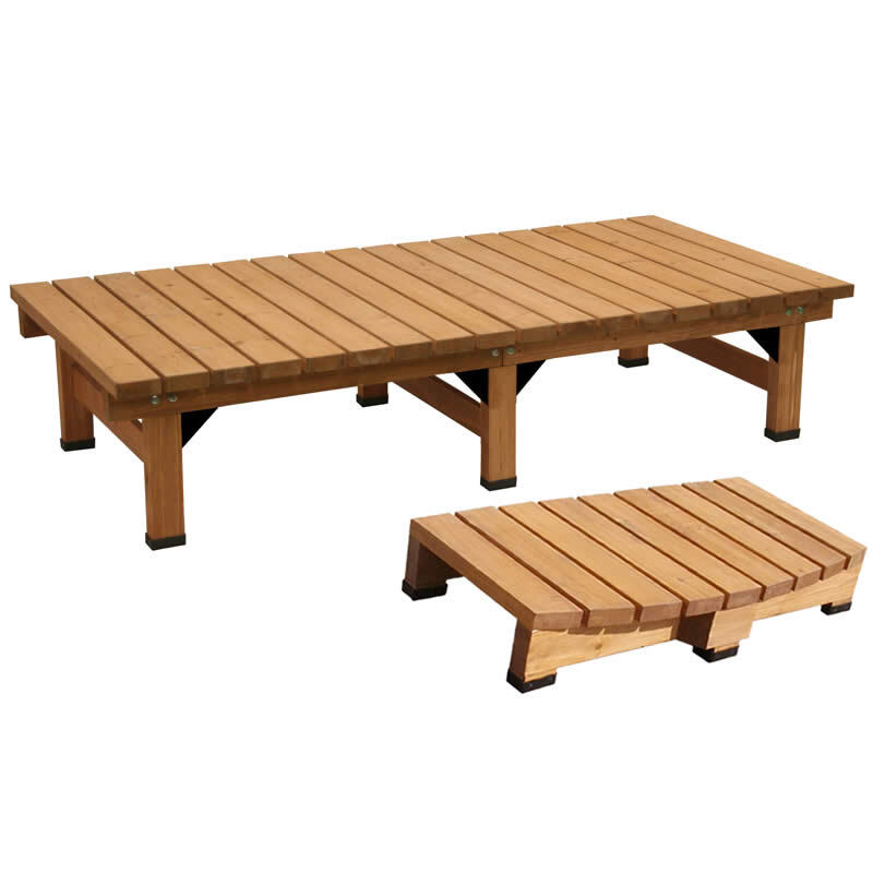 ウッドデッキ デッキ縁台 180×58 ステップセット ウッドデッキ風 簡単 縁側 本格的 DIY 木製 天然木 庭 ベランダ マンション おしゃれ 小型 北欧 ガーデン 屋外 家具 ブラウン ダークブラウン ライトブラウン エクステリア
