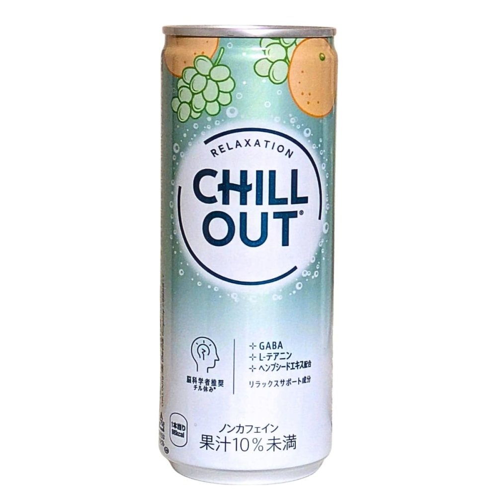 CHILL OUT ( チルアウト ) リラクゼーションドリンク　ノンカフェイン　炭酸飲料　250ml×12本　日本製　Chillout Relaxation Drink　#37511