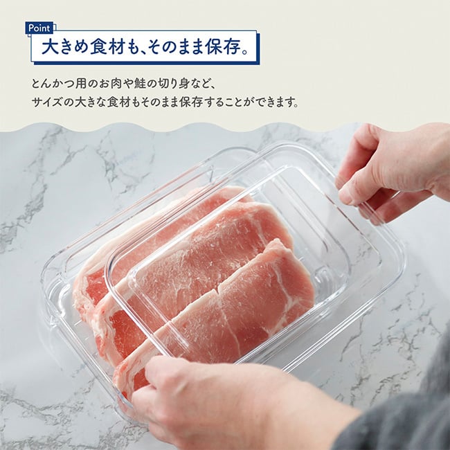 TAKEYA タケヤ FREEZE STOCK フリーズストック S《2個セット》[保存容器 フードコンテナ 冷凍 クリア 透明 日本製 タケヤ フードストッカー オシャレ 保存 容器 中身が見える 小分け 冷凍容器 プラスチック ケース 薄型 浅型 食品保存 小型]