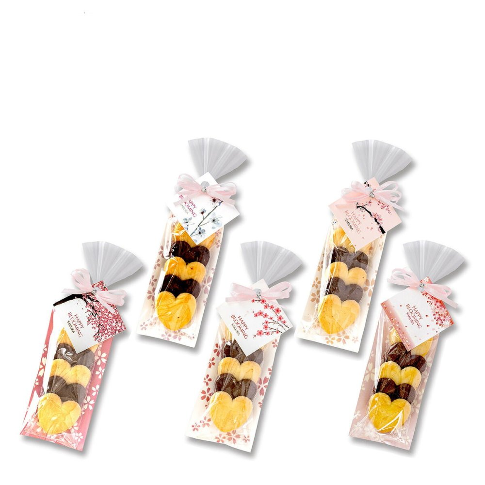 SAKURA ハートクッキー ギフト 5個入 計10セット クッキー セット スイーツ 焼き菓子 かわいい お茶菓子【北海道・沖縄県・離島 配送不可】