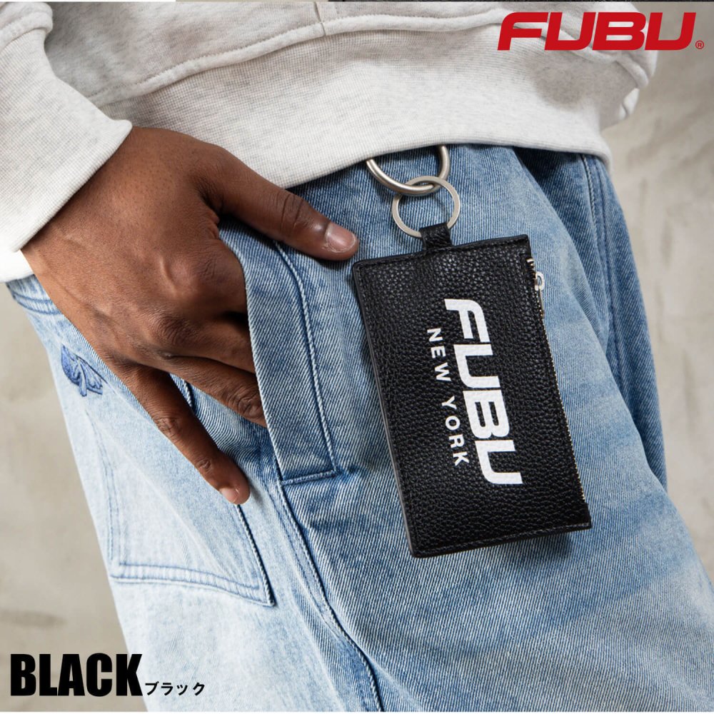 FUBU フブ キーチャーム メンズ レディース fam-62903 キーホルダー コインケース カードケース フラグメントケース 小銭入れ 財布 フェイクレザー ロゴ ストリート ヒップホップ ダンス カジュアル 小物 ギフト プレゼント 2026FW Karlas