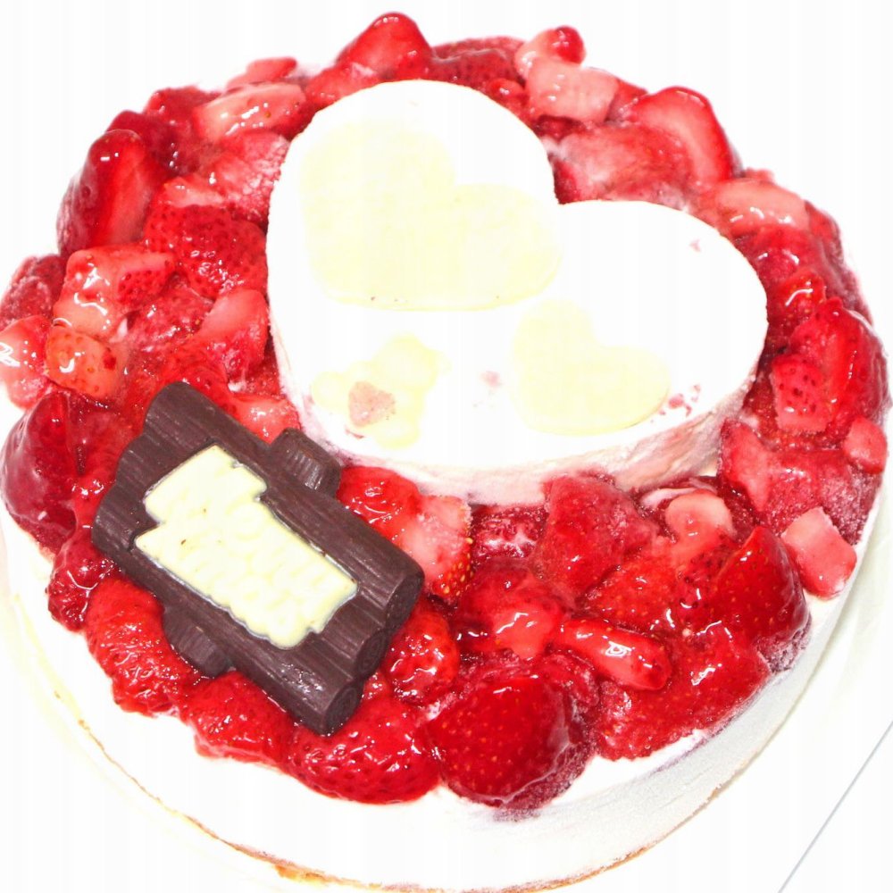 クリスマスハートいちごアイスケーキ６号 [クリスマスケーキ アイスクリームケーキ クリスマスギフト プレゼント 女性人気]