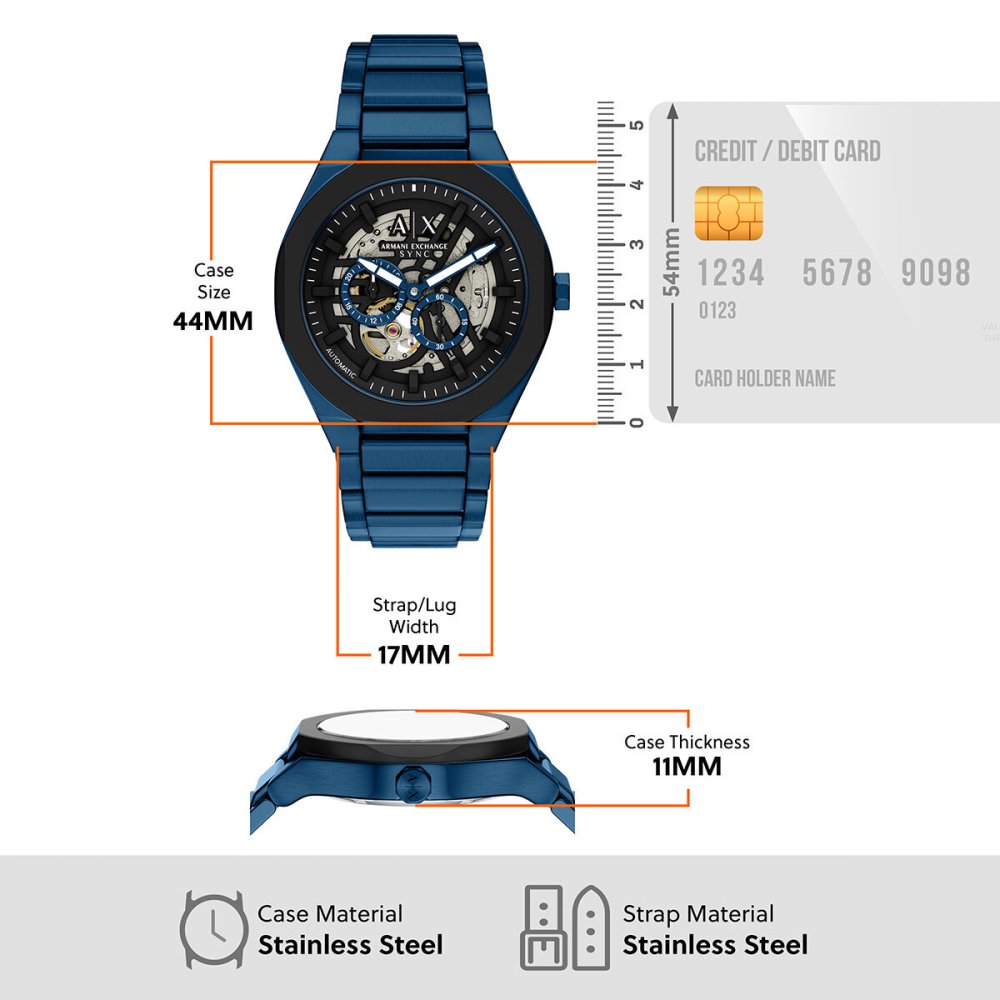 A|X アルマーニ エクスチェンジ ARMANI EXCHANGE 腕時計 メンズ 自動巻き ステンレス AX4303【2026 新作】