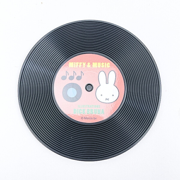 ミッフィー miffy レコードコースター レッド キッチン MIFFY&MUSICシリーズ 日本製