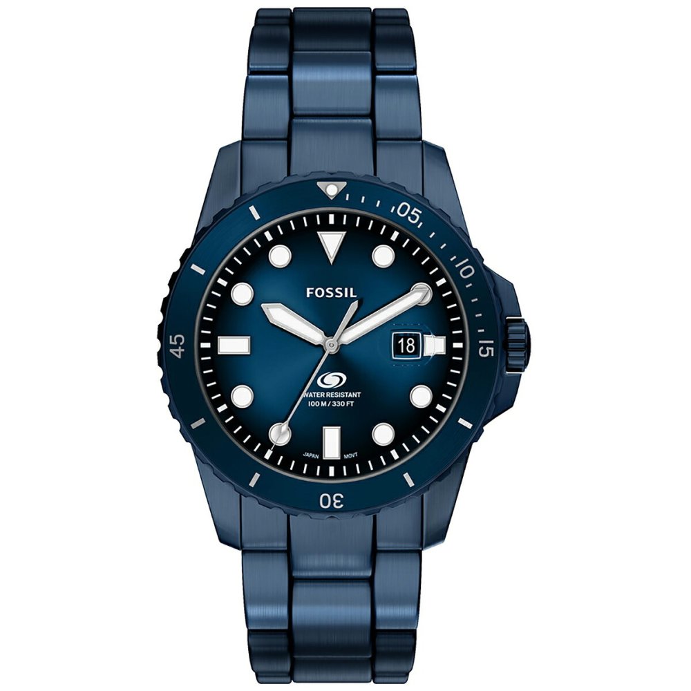 フォッシル FOSSIL 腕時計 メンズ FOSSIL BLUE DIVE 三針デイト ネイビー ステンレススチールウォッチ FS6166【2026 新作】