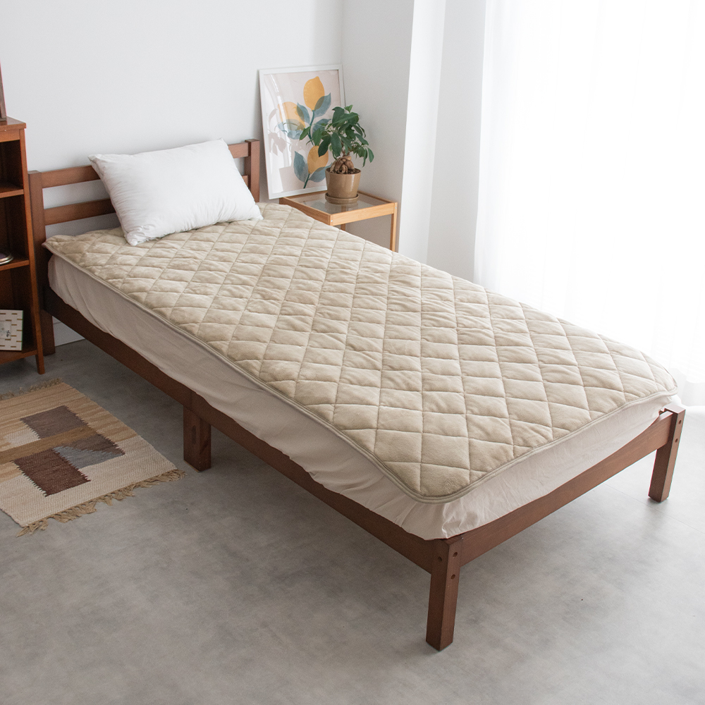 5層構造 あったか 敷きパッド フランネル アルミシート入り シングル セミダブル ダブル 100cm 120cm 140cm 秋冬用 保温 蓄熱 断熱 敷パット ベッドパット 暖かい 洗える 洗濯可能 Easy warm わた使用 韓国インテリア おしゃれ かわいい ピンク グレー ベージュ 送料無料